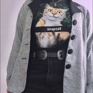 Vintage 90’s  Grey & Black Blazer Jacket